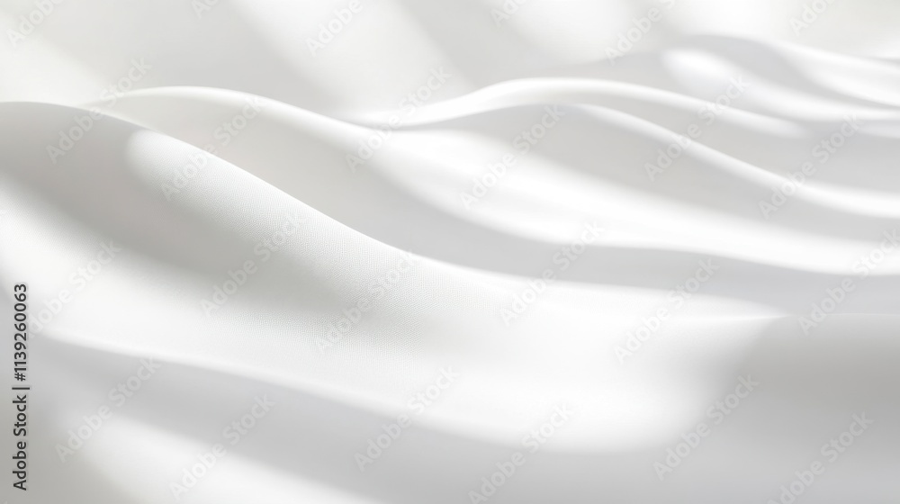 Smooth White Fabric Draped Softly, Elegant Texture Background Smooth White Fabric Draped Softly, Elegant Texture Background