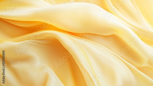 Smooth, Luxurious Light Yellow Silk Fabric Drape