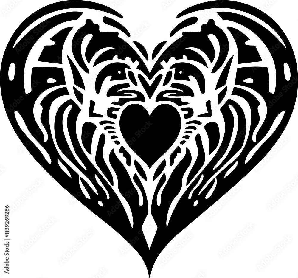 Spiritual Tribal Heart Symbols Spiritual Tribal Heart Symbols