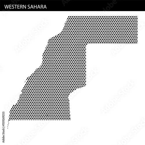 Map representation of Western Sahara highlighting geographical features and boundaries