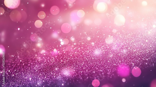 Vibrant pink glitter abstract background with shimmering sparkles, delicate pastel bokeh, and a radiant glow perfect for adding a luxurious, festive touch to creative designs