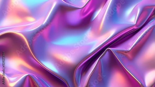 Iridescent background. Holographic Abstract lilac colors backdrop. Holographic Foil Backdrop. Trendy creative gradient. Metallic holographic background pink