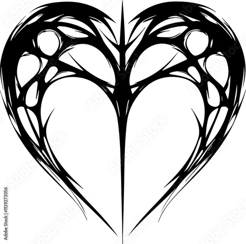 Tribal Heart Designs: Bold, intricate patterns featuring hearts inspired by tribal art for unique designs