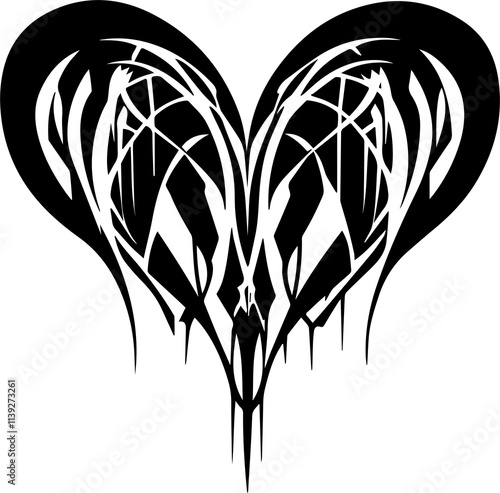 Tribal Heart Designs: Bold, intricate patterns featuring hearts inspired by tribal art for unique designs