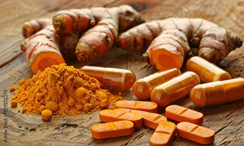 Turmeric Root, Powder, and Supplement Pills: A Holistic Health Approach