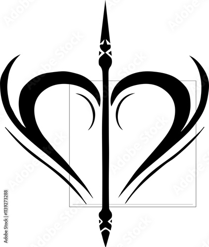 Tribal Heart Designs: Bold, intricate patterns featuring hearts inspired by tribal art for unique designs