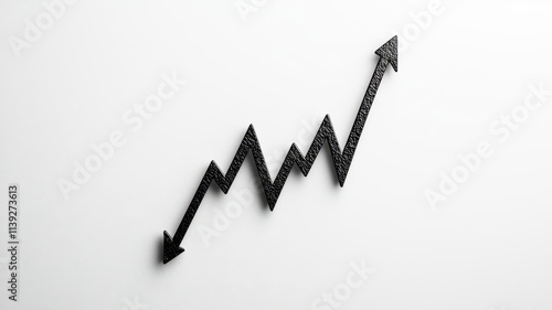 economic risk concept. Line graph showing inflation trends and corresponding spikes in market volatility over time, Line graph of inflation trends and market volatility, Clear and dynamic photo