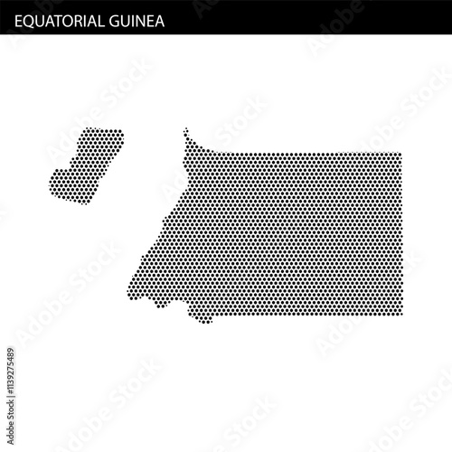 Unique design featuring the outline of Equatorial Guinea and surrounding details