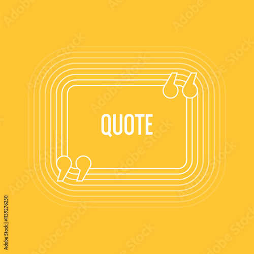 Quote. Blank template. Speech Bubble. Flat vector illustration