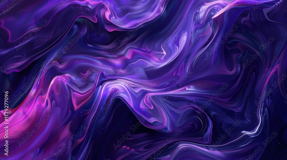 Obraz premium Abstract Purple Swirls: Fluid Color Background Design