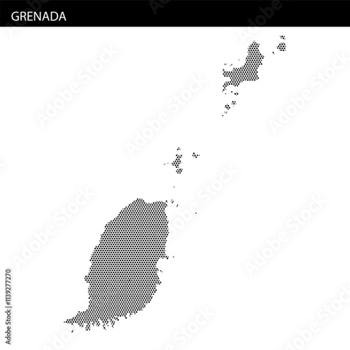 Map outline of Grenada showcasing its geographic details and neighboring islands