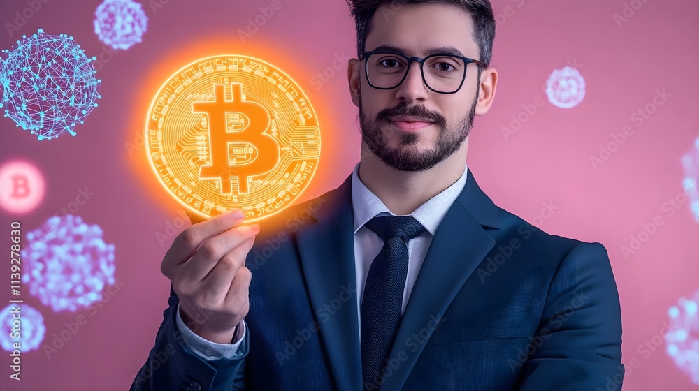 bitcoin cryptocurrency businessman concept - fintech bitcoin cryptocurrency businessman concept - fintech