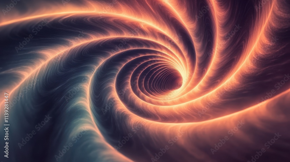Glowing Spiral Design with Warm Muted Colors Glowing Spiral Design with Warm Muted Colors