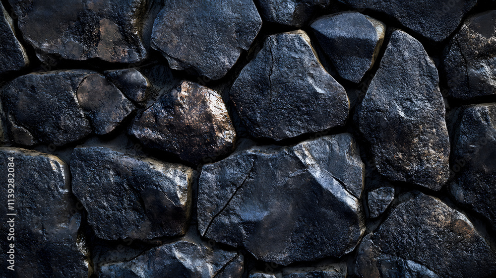 Horizontal texture of black stone suitable for patterns and backgrounds. Horizontal texture of black stone suitable for patterns and backgrounds.
