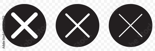 Cross icon flat vector design, cancel symbol. eps 10.