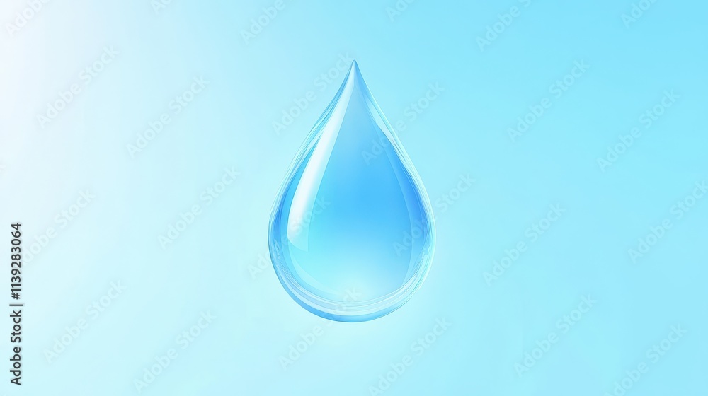 Hyperrealistic Water Droplet Suspended in Air Hyperrealistic Water Droplet Suspended in Air