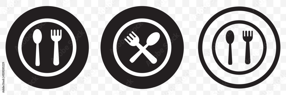 Fork, knife, spoon and plate set icons. Tableware set flat style. Dinnerservice collection. Plate, fork and knife for apps and websites. Dinner service - stock vector. eps 10. Fork, knife, spoon and plate set icons. Tableware set flat style. Dinnerservice collection. Plate, fork and knife for apps and websites. Dinner service - stock vector. eps 10.