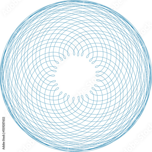 Fine lace. Vector element for diploma, certificate, currency, voucher or money design. EPS 10