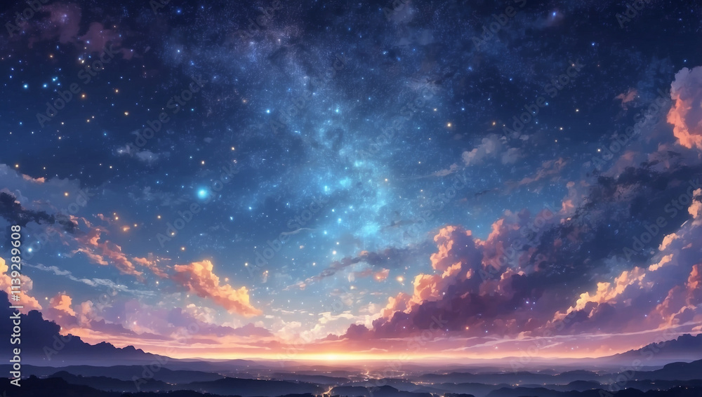 Fototapeta premium Anime Sky Art Wallpaper