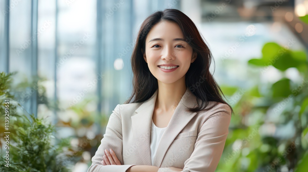 A woman entrepreneur builds a business based on clean tech innovation, addressing sustainability and profitability simultaneously A woman entrepreneur builds a business based on clean tech innovation, addressing sustainability and profitability simultaneously