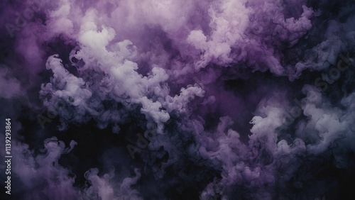 Pastel purple and black dramatic dark cloud of smoke background