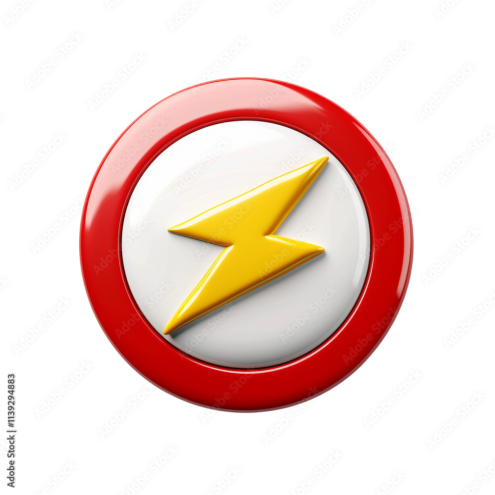 Bright and Bold Super Sale Element with Lightning Bolt Icon in Red and White Circle on Black Background Bright and Bold Super Sale Element with Lightning Bolt Icon in Red and White Circle on Black Background