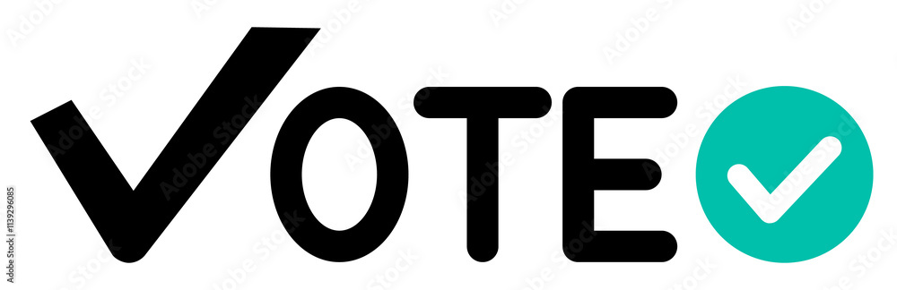 Vote label sticker Vote label sticker