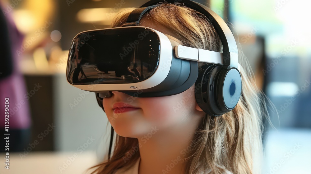 A young entrepreneur learns about augmented reality basics, exploring its applications in gaming and retail industries A young entrepreneur learns about augmented reality basics, exploring its applications in gaming and retail industries