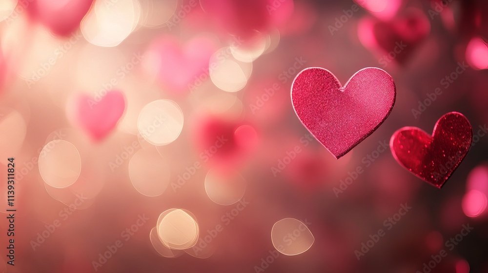 Romantic love theme with soft pink background and sparkling bokeh lights for heart symbolism and affectionate imagery Romantic love theme with soft pink background and sparkling bokeh lights for heart symbolism and affectionate imagery