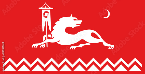 Ethnic flag of Avars. Vector illustration