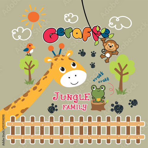 Adorable animals vector illustration playing joyfully in a vibrant forest park with cheerful and whimsical details  