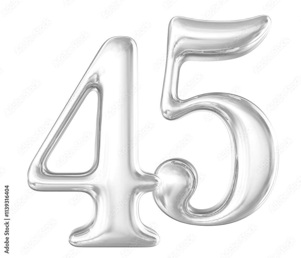 Silver Number 45 Silver Number 45