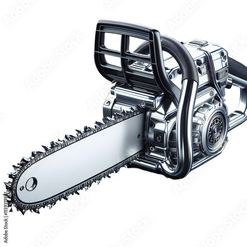 chainsaw isolated on white background