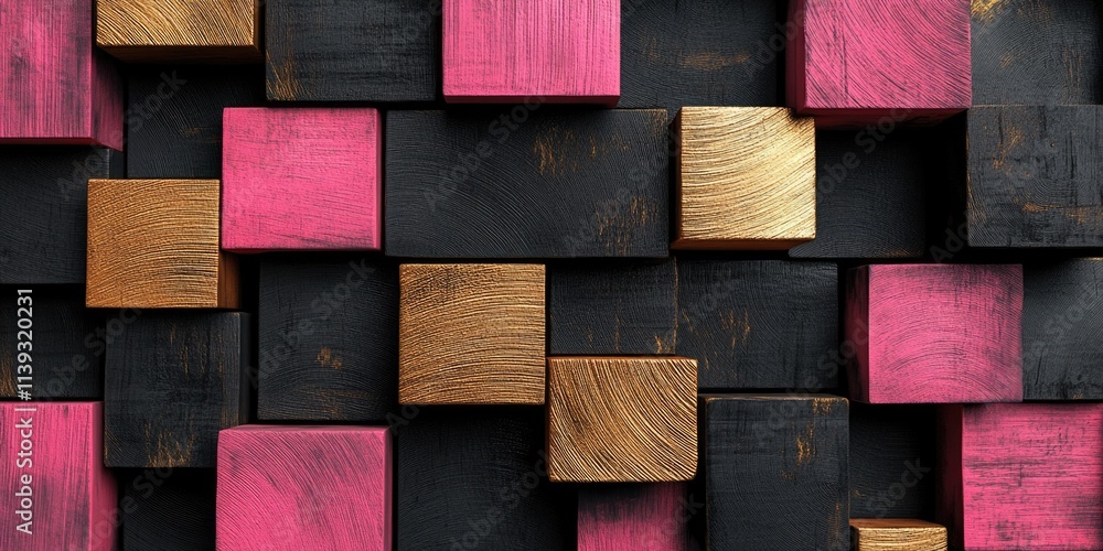 Fototapeta premium Wooden building blocks