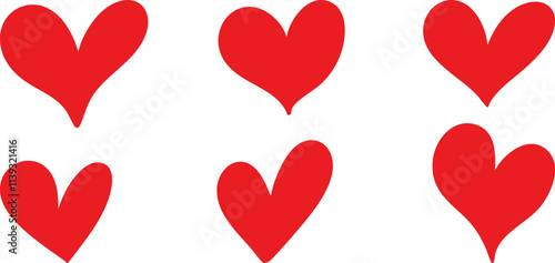 Doodle sketch style of hearts icon vector illustration for concept design.