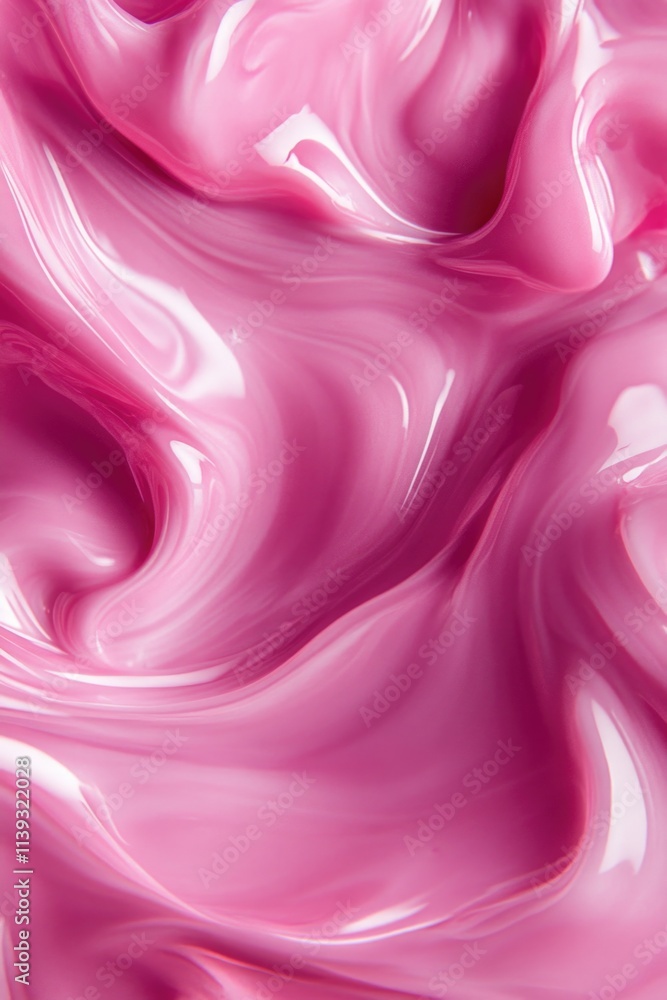 Fototapeta premium Pink liquid texture close-up
