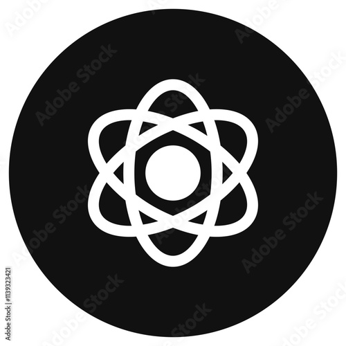 Editable atom vector icon. Science, physics, laboratory. Part of a big icon set family. Perfect for web and app interfaces, presentations, infographics, etc