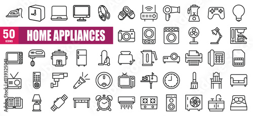 Home Appliances icon set