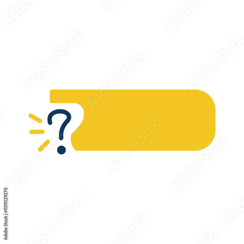 Question box template vector illustration