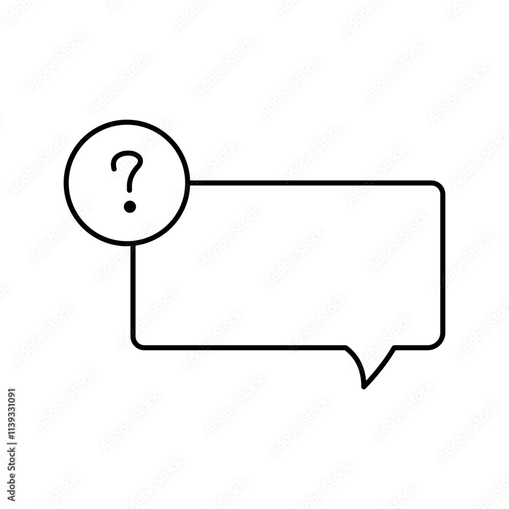 Question box simple template vector illustration Question box simple template vector illustration