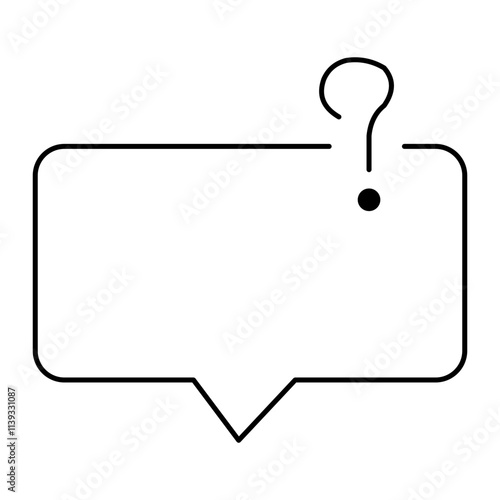 Question box simple template vector illustration