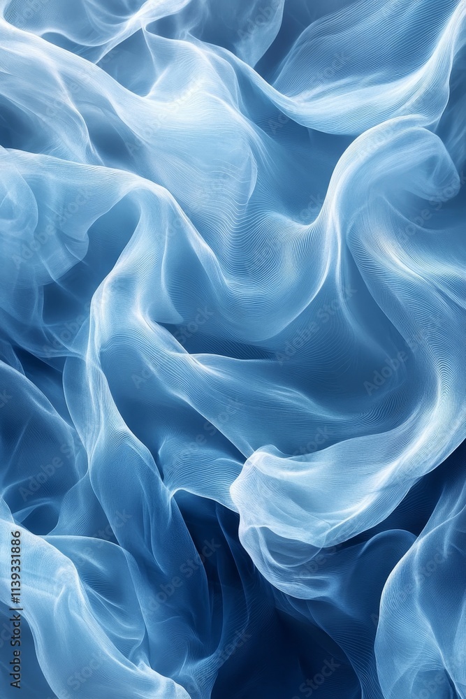 Light Blue Digital Background with Abstract Flow, Generative AI Light Blue Digital Background with Abstract Flow, Generative AI