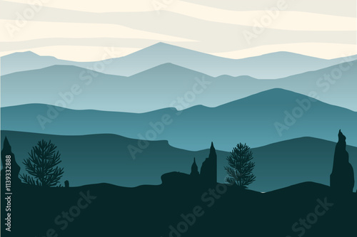 mountain landscape portrait