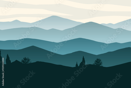 mountain landscape portrait