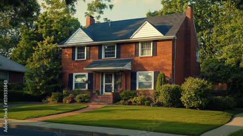 Charming Brick House with Lush Green Landscaping