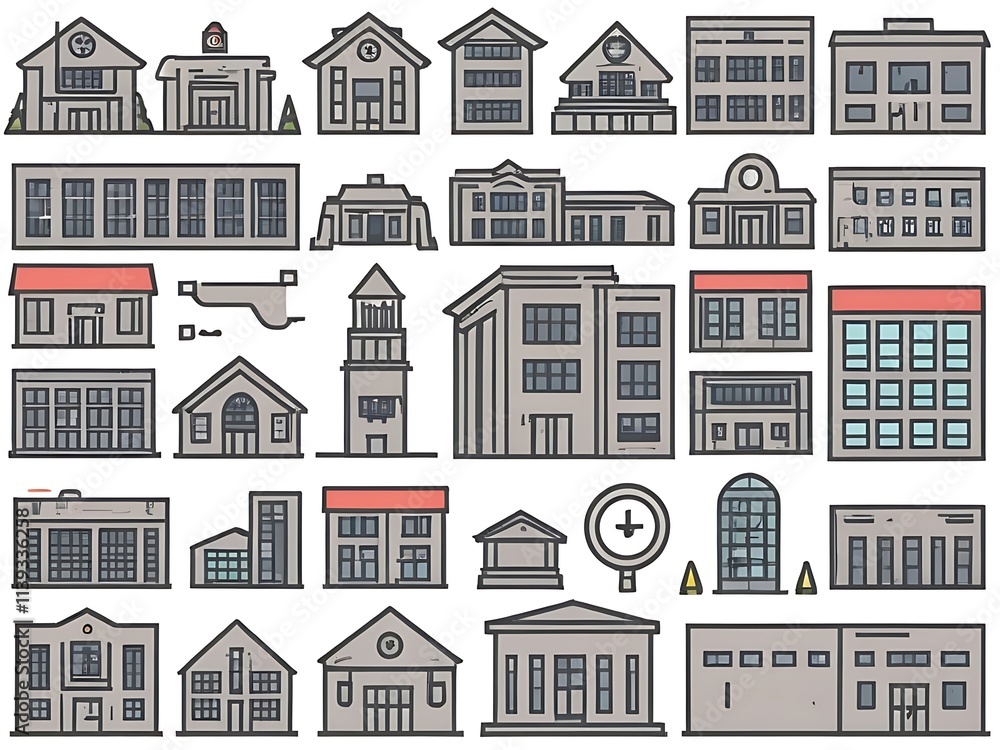 set of houses set of houses
