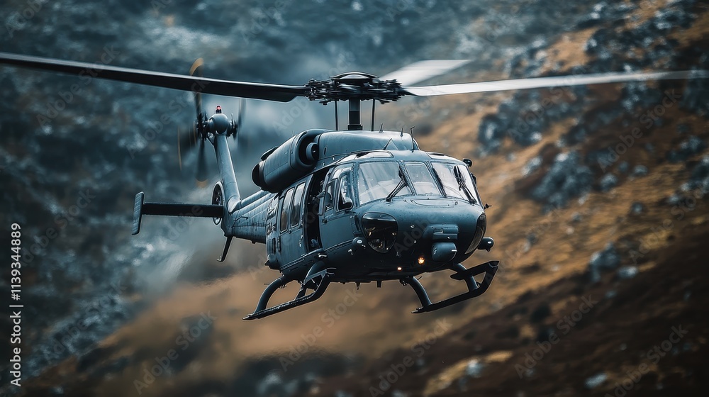 A helicopter navigates the rugged mountain terrain as the sun sets, casting a golden hue on the landscape. The scenery is breathtaking with a mix of clouds and peaks. A helicopter navigates the rugged mountain terrain as the sun sets, casting a golden hue on the landscape. The scenery is breathtaking with a mix of clouds and peaks.