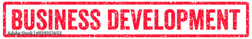Business Development Stamp Transparent Seal, Red Grunge Business Development Word Rubber Stamp Seal
