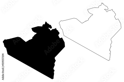 Narok County (Republic of Kenya, Rift Valley Province) map vector illustration, scribble sketch Narok map