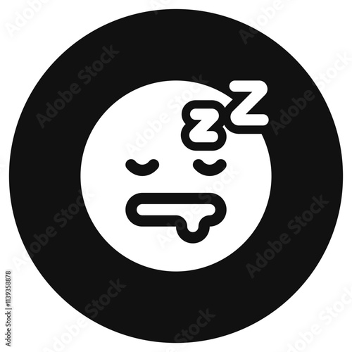 Editable sleepy head, drowzy expression emoticon vector icon. Part of a big icon set family. Part of a big icon set family. Perfect for web and app interfaces, presentations, infographics, etc